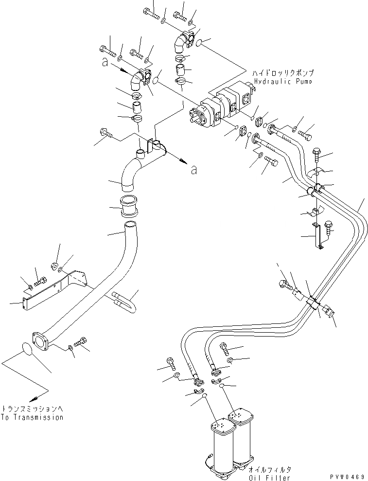 Схема запчастей Komatsu WA1200-3 - ГИДРОТРАНСФОРМАТОР И ТРАНСМИССИЯ ЛИНИЯ (НАСОС ТРУБЫ) ГИДРОТРАНСФОРМАТОР И ТРАНСМИССИЯ