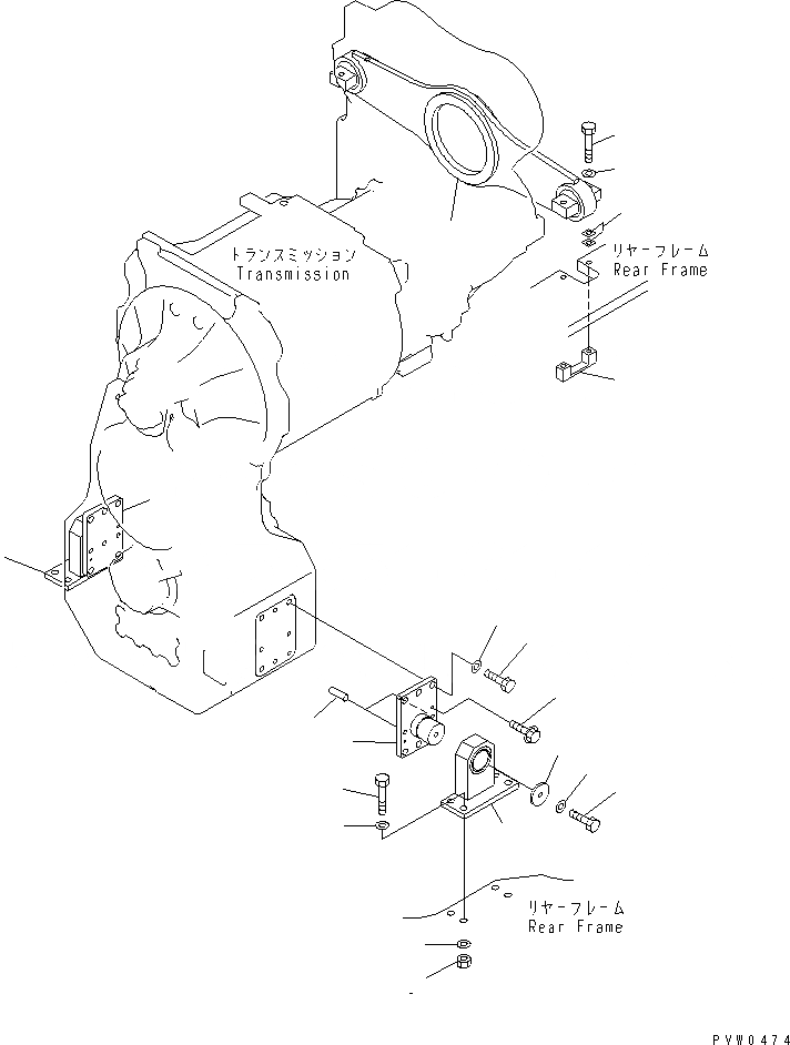 Схема запчастей Komatsu WA1200-3 - КРЕПЛЕНИЕ ТРАНСМИССИИ И ГИДРОТРАНСФОРМАТОРАЧАСТИ ГИДРОТРАНСФОРМАТОР И ТРАНСМИССИЯ