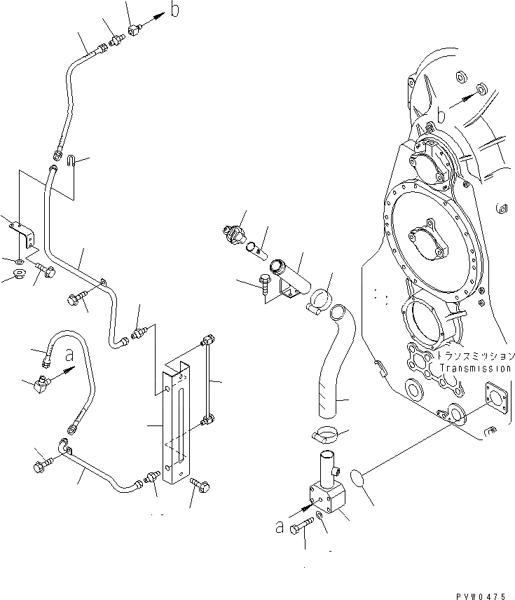 Схема запчастей Komatsu WA1200-3 - ТРАНСМИССИЯ МАСЛОНАЛИВНОЙ ПАТРУБОК (МАСЛОНАЛИВНОЙ ПАТРУБОК ТРУБЫ) ГИДРОТРАНСФОРМАТОР И ТРАНСМИССИЯ