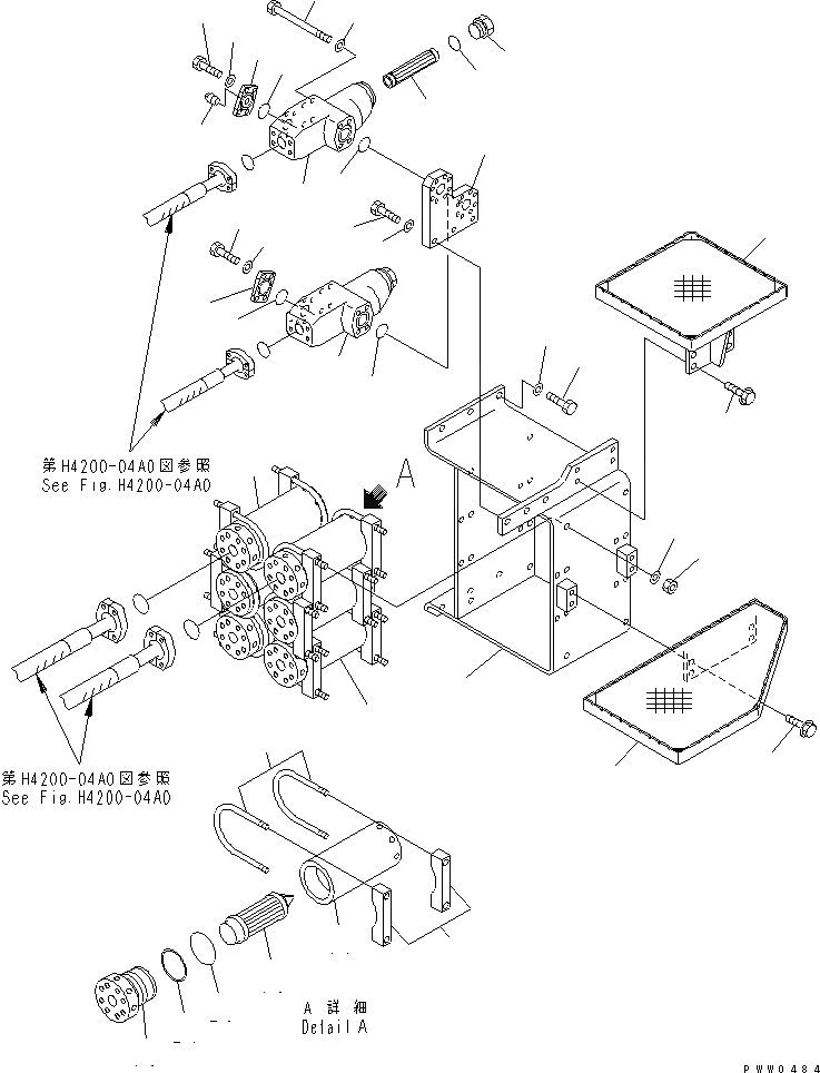 Схема запчастей Komatsu WA1200-3 - ГИДРАВЛ ЛИНИЯ (IN ФИЛЬТР И СТУПЕНИ) ГИДРАВЛИКА