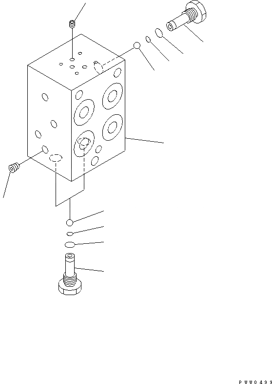 Схема запчастей Komatsu WA1200-3 - ГИДРАВЛ ЛИНИЯ (РАСПРЕДЕЛИТ. КЛАПАН) ГИДРАВЛИКА