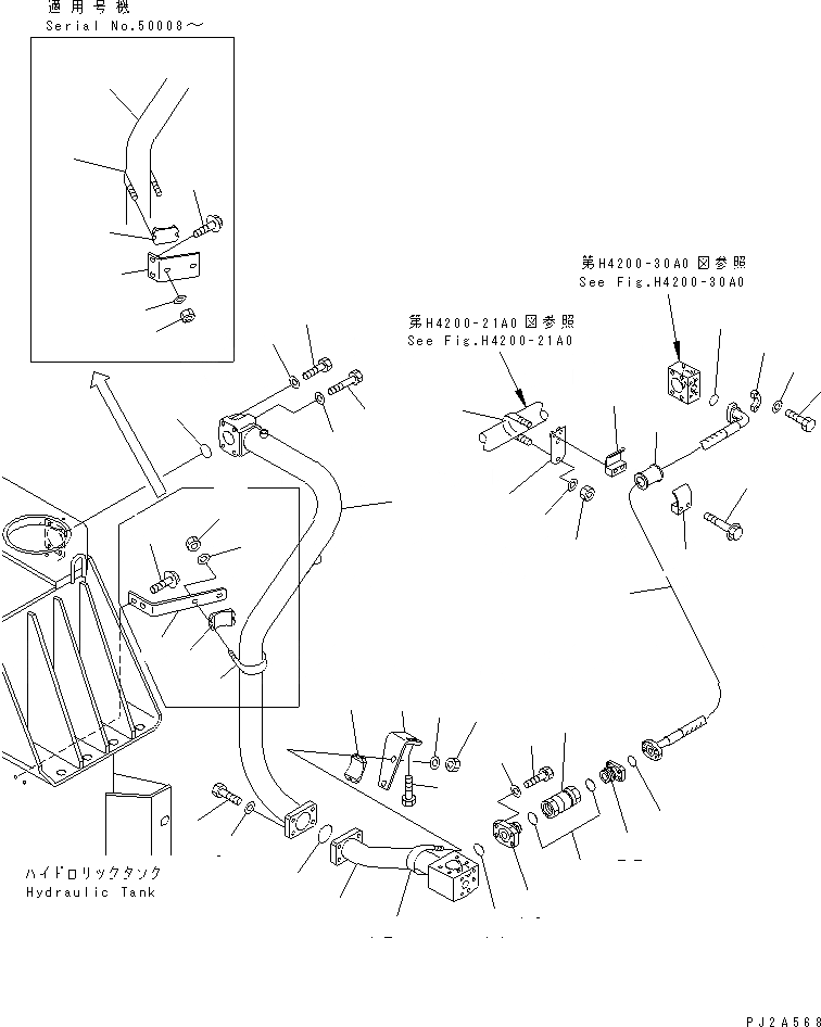 Схема запчастей Komatsu WA1200-3 - ГИДРАВЛ ЛИНИЯ (ЛИНИЯ ОХЛАЖДЕНИЯ /)(№-) ГИДРАВЛИКА