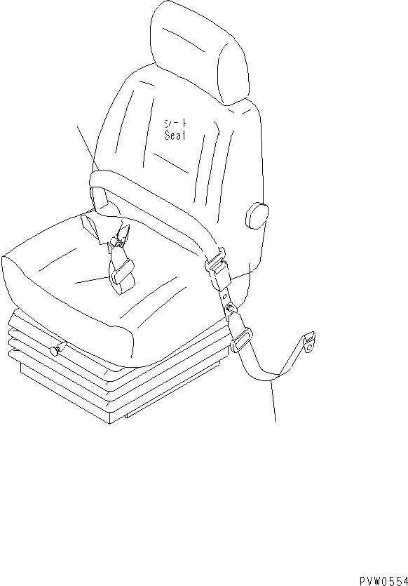 Схема запчастей Komatsu WA1200-3 - РЕМЕНЬ БЕЗОПАСНОСТИ КАБИНА ОПЕРАТОРА И СИСТЕМА УПРАВЛЕНИЯ