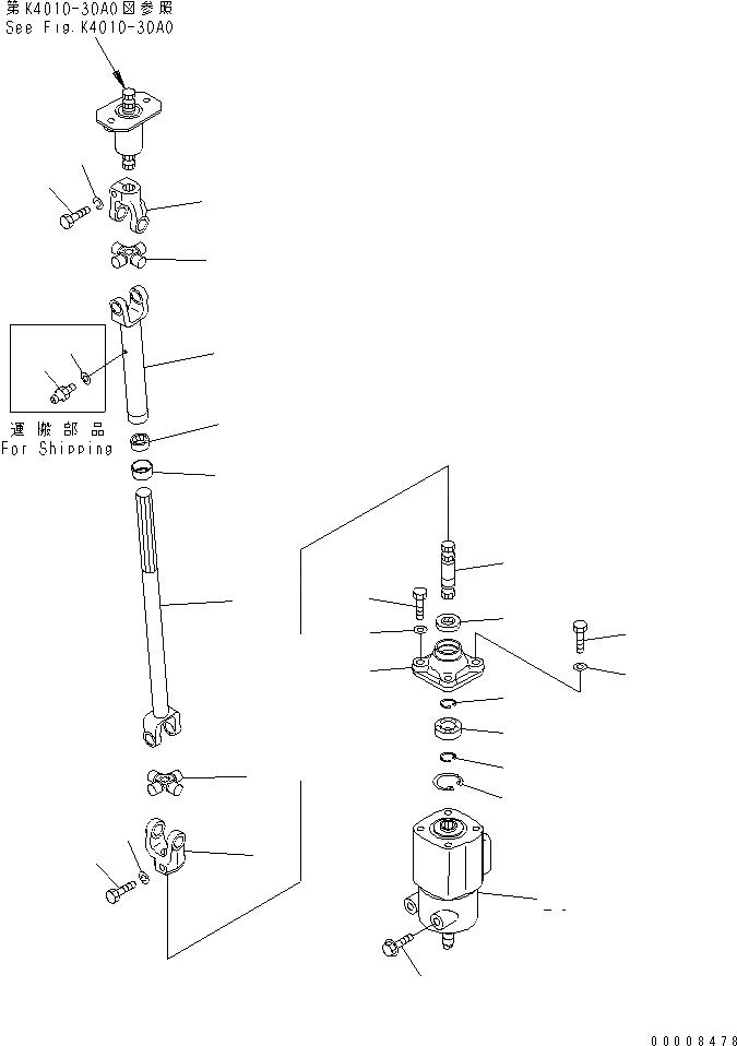 Схема запчастей Komatsu WA1200-3 - РУЛЕВ. УПРАВЛЕНИЕ И УПРАВЛ-Е ТРАНСМИССИЕЙ (КОЛОНКА /) КАБИНА ОПЕРАТОРА И СИСТЕМА УПРАВЛЕНИЯ