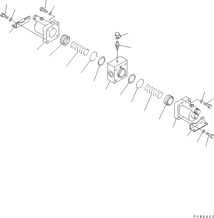 Схема запчастей Komatsu WA1200-3 - ТОРМОЗНАЯ ГИДРОЛИНИЯ (РЕГУЛ. УСИЛИЯ) (ВНУТР. ЧАСТИ) КАБИНА ОПЕРАТОРА И СИСТЕМА УПРАВЛЕНИЯ