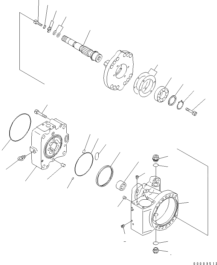 Схема запчастей Komatsu WA1200-3 - ПОГРУЗ. НАСОС (/) (NO. НАСОС) ОСНОВН. КОМПОНЕНТЫ И РЕМКОМПЛЕКТЫ