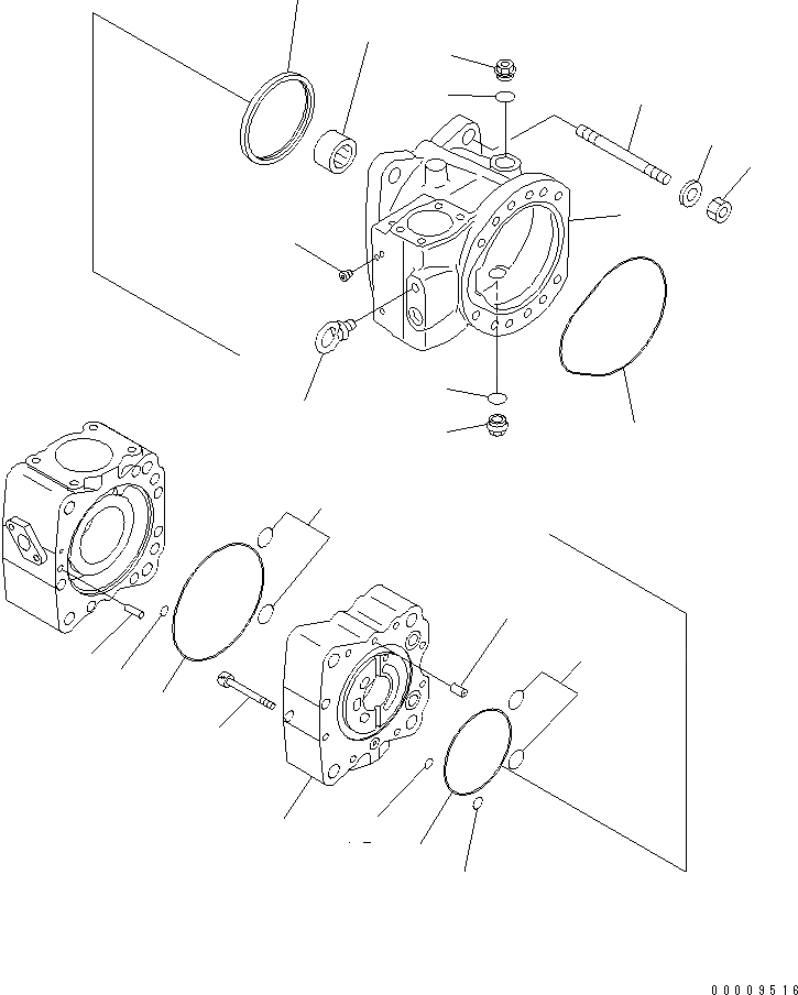 Схема запчастей Komatsu WA1200-3 - НАСОС РУЛЕВ. УПРАВЛ-Я (/) ОСНОВН. КОМПОНЕНТЫ И РЕМКОМПЛЕКТЫ
