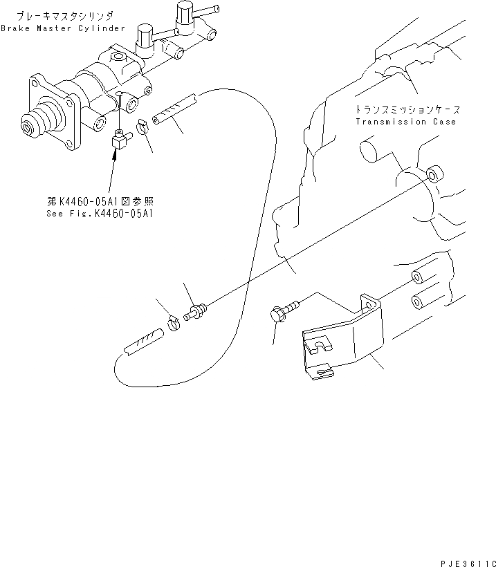 Схема запчастей Komatsu WA120L-3 - ТРАНСМИССИЯ (ТОРМОЗ. МАСЛОПРОВОДЯЩАЯ ЛИНИЯ И КОРПУС МЕХАНИЗМА) ТРАНСМИССИЯ