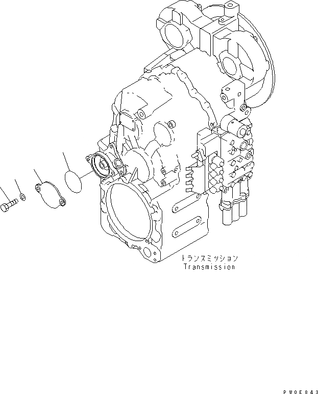 Схема запчастей Komatsu WA120L-3 - ТРАНСМИССИЯ (БЕЗ ЭКСТРЕНН. НАСОС РУЛЕВ. УПРАВЛ-Я)(№-) ТРАНСМИССИЯ