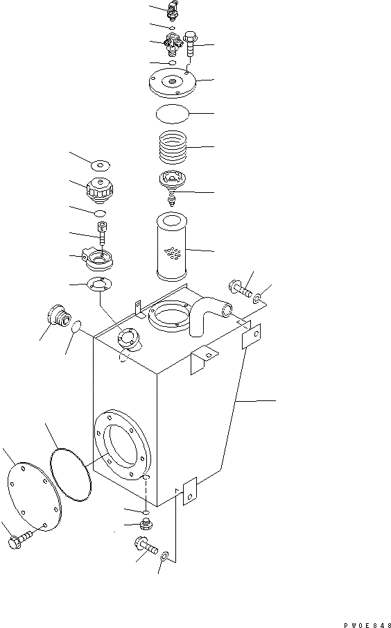 Схема запчастей Komatsu WA120L-3 - ГИДР. БАК. (С ЭКСТРЕНН. УПРАВЛ.)(№-) ГИДРАВЛИКА
