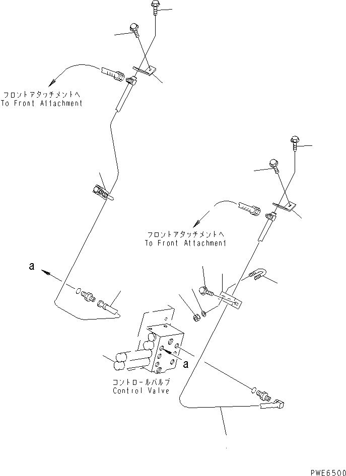 Схема запчастей Komatsu WA120L-3 - ПЕРЕДН. РАМА (ЛИНИЯ НАВЕСН. ОБОРУД-Я) (С 3-Х СЕКЦ. КОНТР. КЛАПАНОМ) ОСНОВНАЯ РАМА И ЕЕ ЧАСТИ