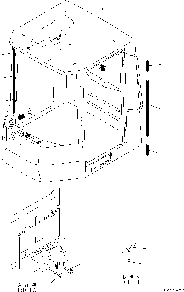 Схема запчастей Komatsu WA120L-3 - КАБИНА ROPS (ЭЛЕКТРИКА ЭЛЕМЕНТЫ КРЕПЛЕНИЯ)(№-) OPERATIORS ОБСТАНОВКА И СИСТЕМА УПРАВЛЕНИЯ