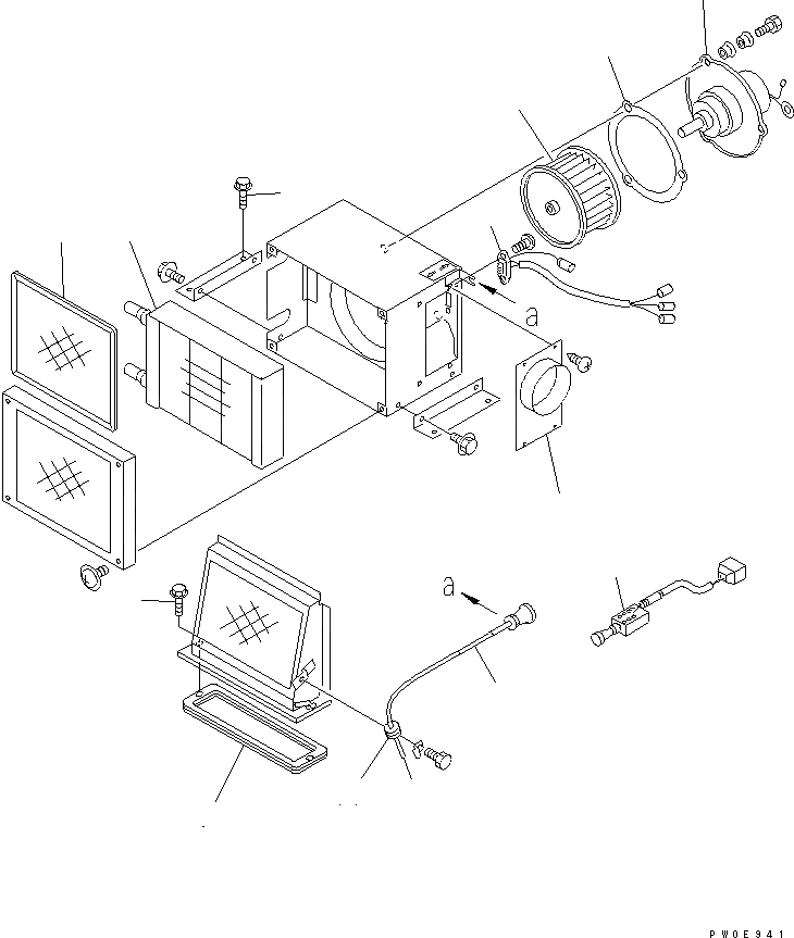 Схема запчастей Komatsu WA120L-3 - ОБОГРЕВАТЕЛЬ. И АНТИОБЛЕДЕНИТЕЛЬ (ОБОГРЕВАТЕЛЬ.)(№-) OPERATIORS ОБСТАНОВКА И СИСТЕМА УПРАВЛЕНИЯ
