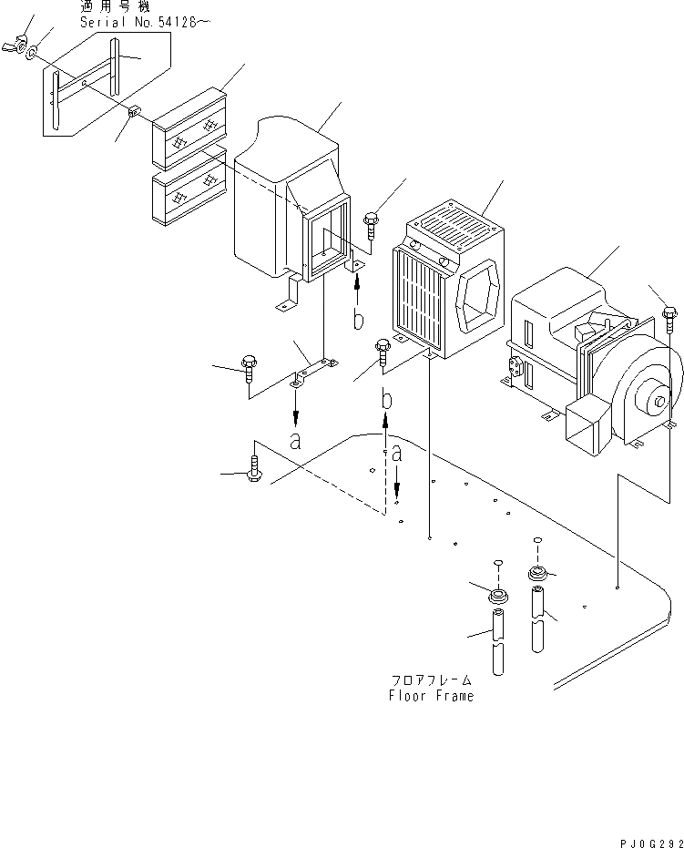 Схема запчастей Komatsu WA120L-3 - КОНДИЦ. ВОЗДУХА ИЛИ ОБОГРЕВАТЕЛЬ. (КРЕПЛЕНИЕ И ВОЗД. ФИЛЬТР.)(№-) OPERATIORS ОБСТАНОВКА И СИСТЕМА УПРАВЛЕНИЯ