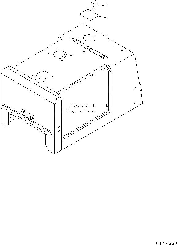Схема запчастей Komatsu WA120L-3 - КАПОТ (COVER) ЧАСТИ КОРПУСА