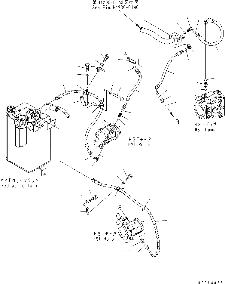 Схема запчастей Komatsu WA150-5 - HST МАСЛ. ЛИНИЯ (ЛИНИЯ ОХЛАЖДЕНИЯ)(№798-) СИЛОВАЯ ПЕРЕДАЧА