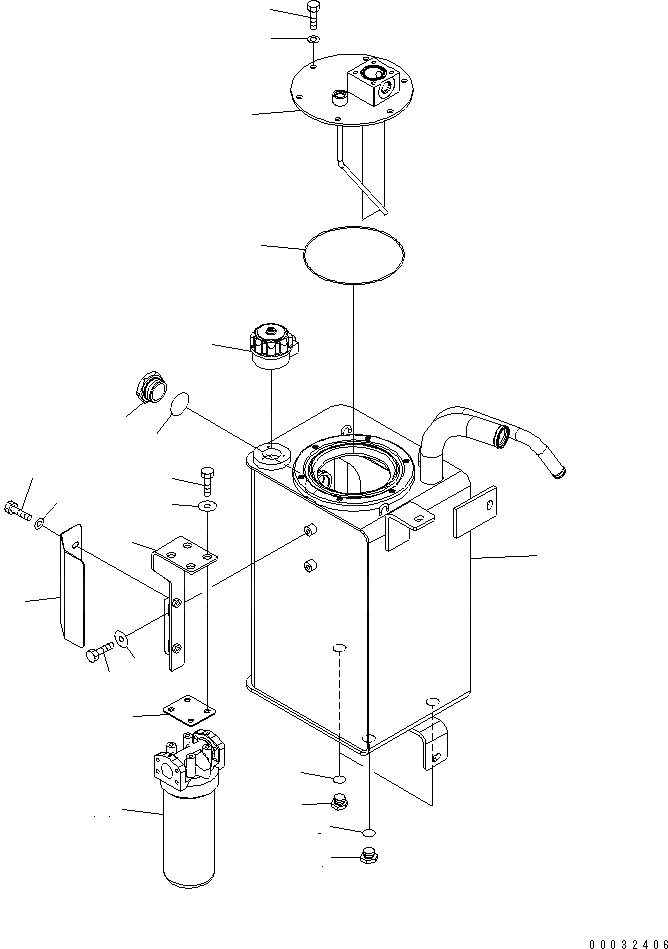 Схема запчастей Komatsu WA150-5 - ГИДР. БАК.(№777-) ГИДРАВЛИКА