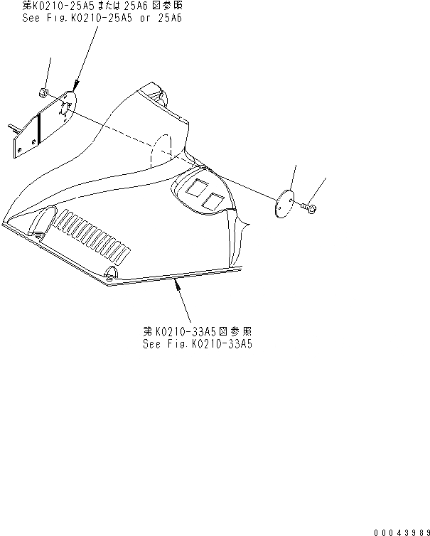 Схема запчастей Komatsu WA150-5 - ПОЛ (ПЛАСТИНА) (ДЛЯ НАВЕСА) КАБИНА ОПЕРАТОРА И СИСТЕМА УПРАВЛЕНИЯ