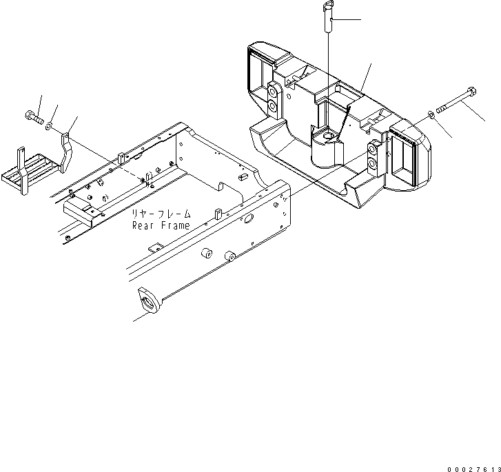 Схема запчастей Komatsu WA150-5 - ПРОТИВОВЕС ЧАСТИ КОРПУСА