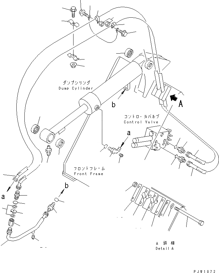 Схема запчастей Komatsu WA150-3-X - ГИДРОЛИНИЯ (ЛИНИЯ ГИДРОЦИЛИНДРА КОВША) (ДЛЯ ВЫСОК. ПОДЪЕМА РУКОЯТЬ)(№-) УПРАВЛ-Е РАБОЧИМ ОБОРУДОВАНИЕМ