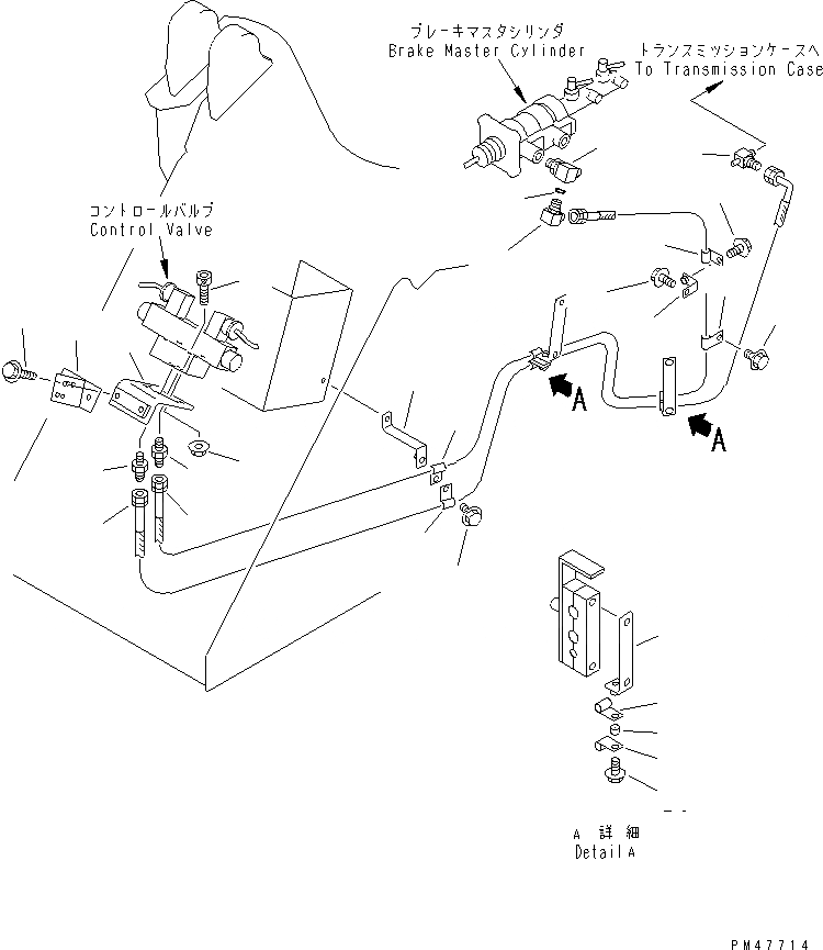 Схема запчастей Komatsu WA150-3-X - ГИДРОЛИНИЯ (СОЕДИНИТ. УСТР-ВО) (/)(№-) УПРАВЛ-Е РАБОЧИМ ОБОРУДОВАНИЕМ