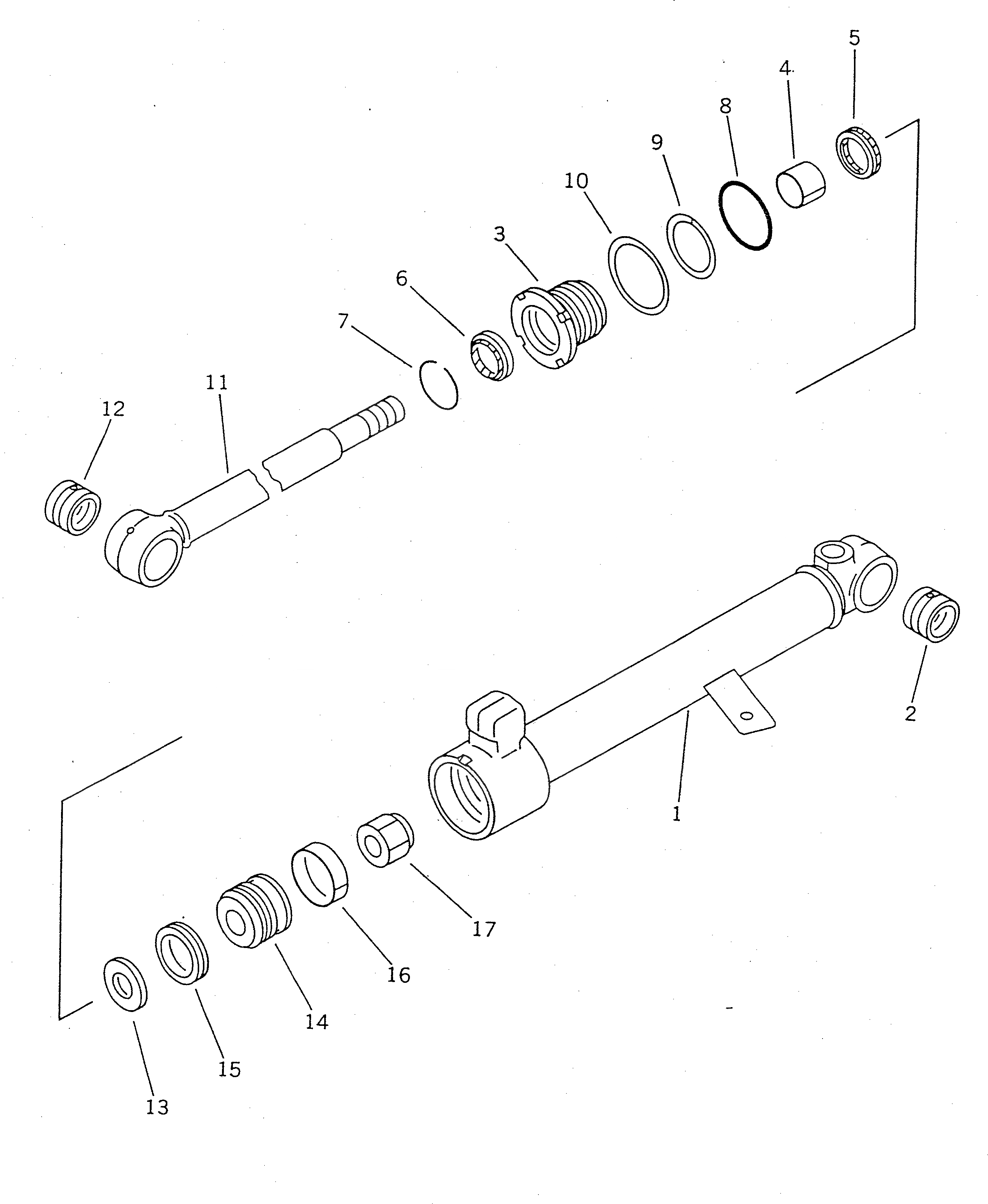 Схема запчастей Komatsu WA150-1 - ЦИЛИНДР РУЛЕВ. УПР-Я(№-) РУЛЕВ. УПРАВЛЕНИЕ И СИСТЕМА УПРАВЛЕНИЯS