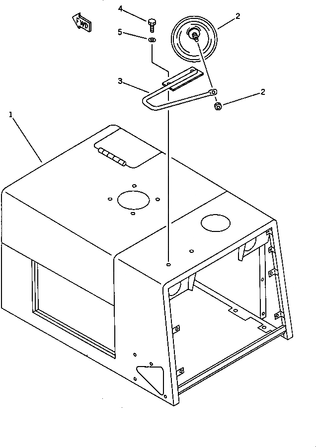 Схема запчастей Komatsu WA150-1 - НИЖН. ЗЕРКАЛО(№-) РАМА И ЧАСТИ КОРПУСА