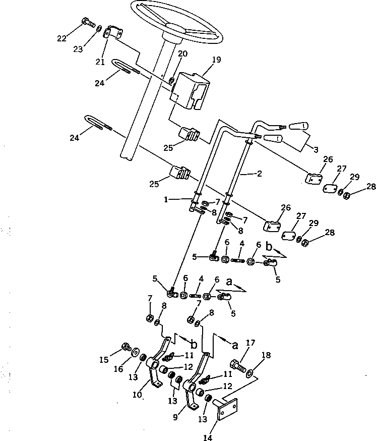 Схема запчастей Komatsu WA150-1 - РЫЧАГ УПРАВЛ-Я ТРАНСМИССИЕЙ (TBG/ABE СПЕЦ-Я.)(№-9999) СПЕЦ. APPLICATION ЧАСТИ