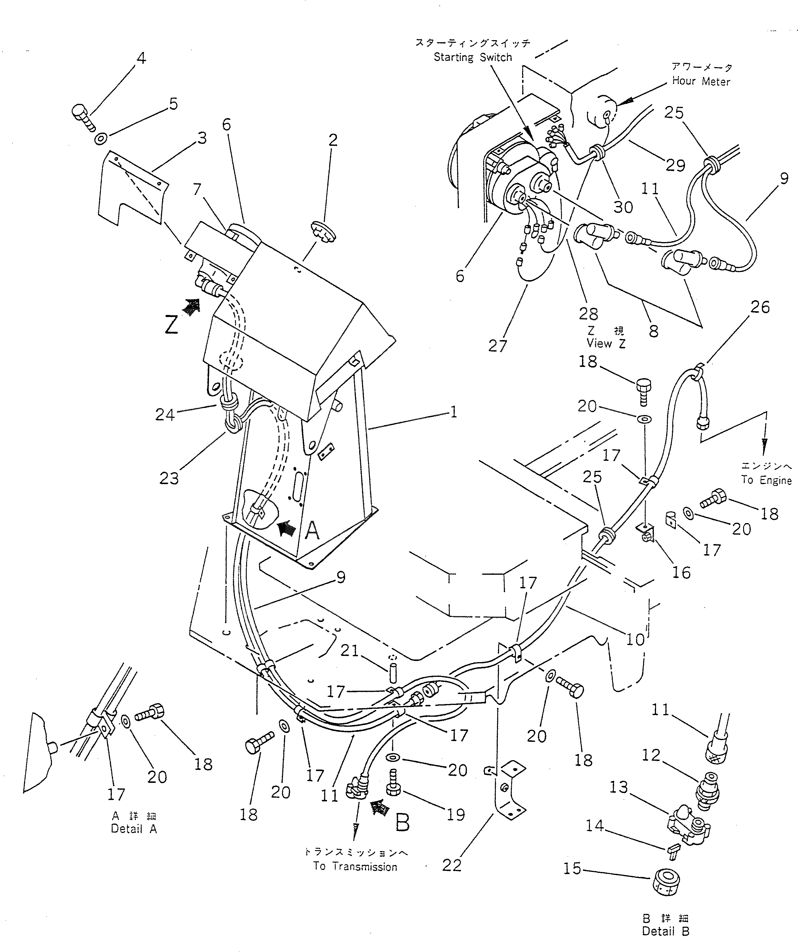 Схема запчастей Komatsu WA150-1 - ТАХОГРАФ (ДЛЯ КАБИНА ДЛЯ 2 ЧЕЛ.)(№-) СПЕЦ. APPLICATION ЧАСТИ
