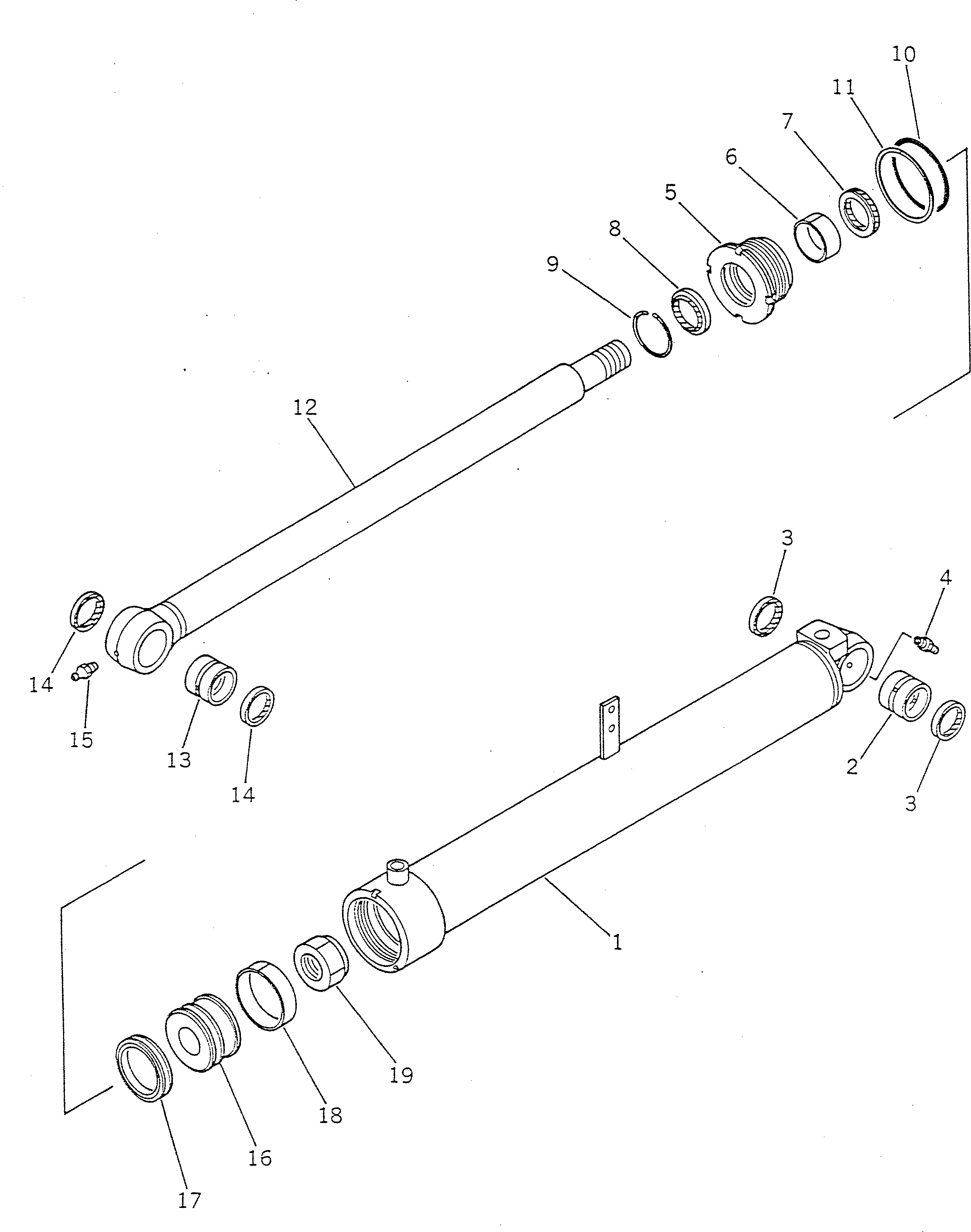 Схема запчастей Komatsu WA150-1 - ДВУСТОРОНН. ГИДРОЦИЛИНДР КОВША(№-.) СПЕЦ. APPLICATION ЧАСТИ