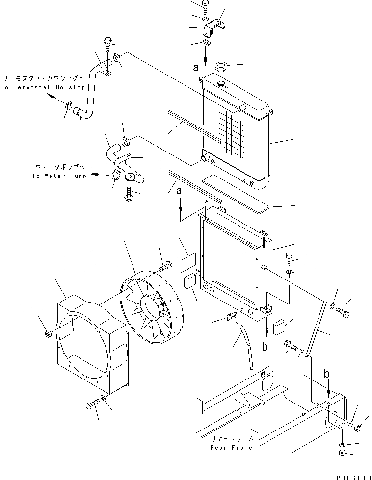 Схема запчастей Komatsu WA150-3 - РАДИАТОР (ANTI CLOG РАДИАТОР) СИСТЕМА ОХЛАЖДЕНИЯ