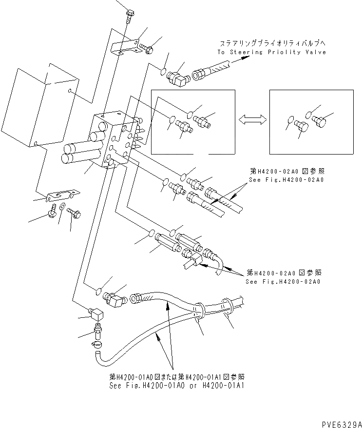 Схема запчастей Komatsu WA150-3 - ОСН. ГИДРАВЛ. КЛАПАН (С 3-Х СЕКЦИОНН. КЛАПАН) ГИДРАВЛИКА