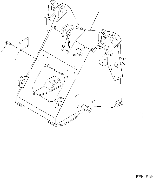 Схема запчастей Komatsu WA150-3 - ПЕРЕДН. РАМА (/) (РАМА) (С СОЕДИНИТ. УСТР-ВО) ОСНОВНАЯ РАМА И ЕЕ ЧАСТИ