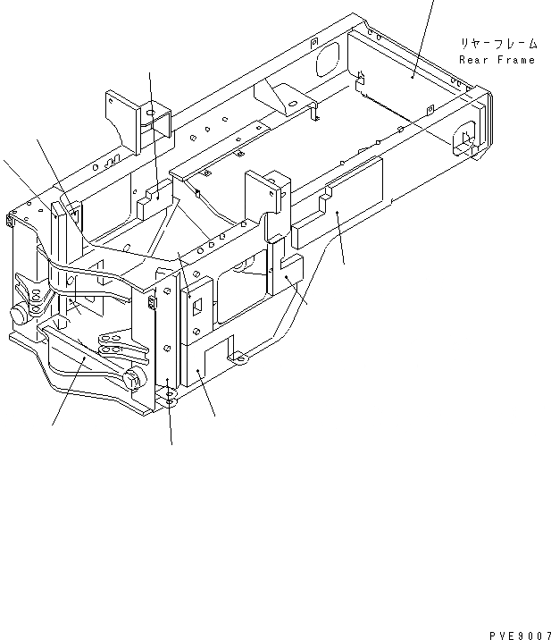 Схема запчастей Komatsu WA150-3 - ЗАДН. РАМА (NOISE ABATEMENT ЧАСТИ) (SUPER БЕСШУМН. СПЕЦИФ-Я) ОСНОВНАЯ РАМА И ЕЕ ЧАСТИ