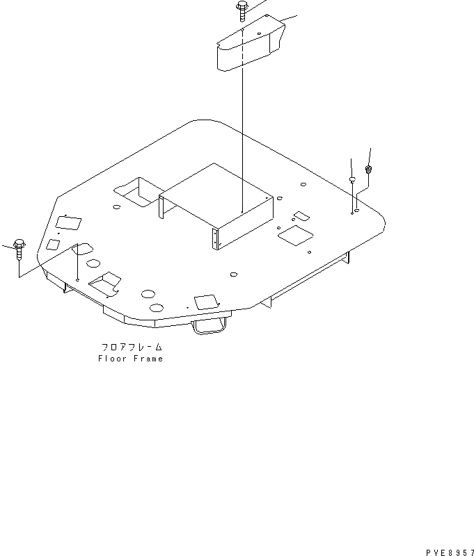 Схема запчастей Komatsu WA150-3 - ПОЛ (АКСЕССУАРЫ) (С КАБИНОЙ)(№-) КАБИНА ОПЕРАТОРА И СИСТЕМА УПРАВЛЕНИЯ