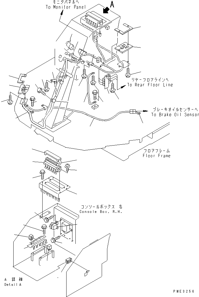 Схема запчастей Komatsu WA150-3 - ПОЛ Э/ПРОВОДКА(№-) КАБИНА ОПЕРАТОРА И СИСТЕМА УПРАВЛЕНИЯ