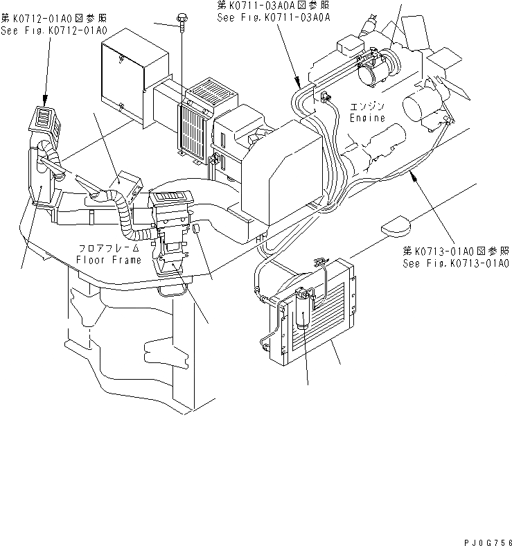 Схема запчастей Komatsu WA150-3-SN - КОНДИЦ. ВОЗДУХА (С КАБИНОЙ ДЛЯ 2 ЧЕЛ.)(№-) КАБИНА ОПЕРАТОРА И СИСТЕМА УПРАВЛЕНИЯ