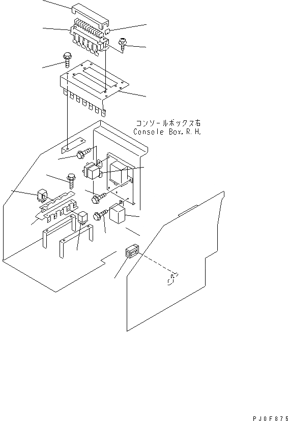 Схема запчастей Komatsu WA150-3-SN - ПОЛ (ПОЛ Э/ПРОВОДКА) (ПРЕДОХРАНИТЕЛЬ И РЕЛЕ)(№-) КАБИНА ОПЕРАТОРА И СИСТЕМА УПРАВЛЕНИЯ