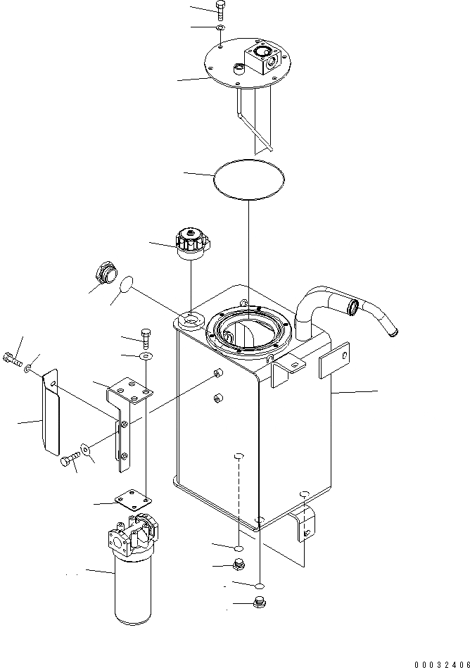 Схема запчастей Komatsu WA150-5 - ГИДР. БАК.(№777-) ГИДРАВЛИКА