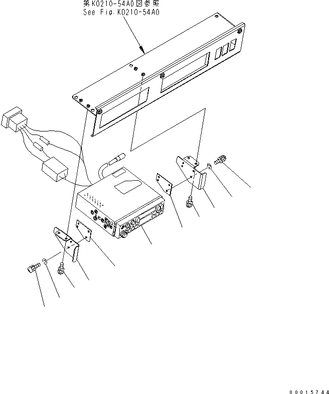 Схема запчастей Komatsu WA150-5 - РАДИО (AM/FM) (CASSETTE) (ДЛЯ КРОМЕ ЯПОН.) КАБИНА ОПЕРАТОРА И СИСТЕМА УПРАВЛЕНИЯ