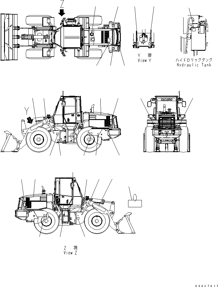 Схема запчастей Komatsu WA150-5 - МАРКИРОВКА (ИСПАНИЯ) МАРКИРОВКА