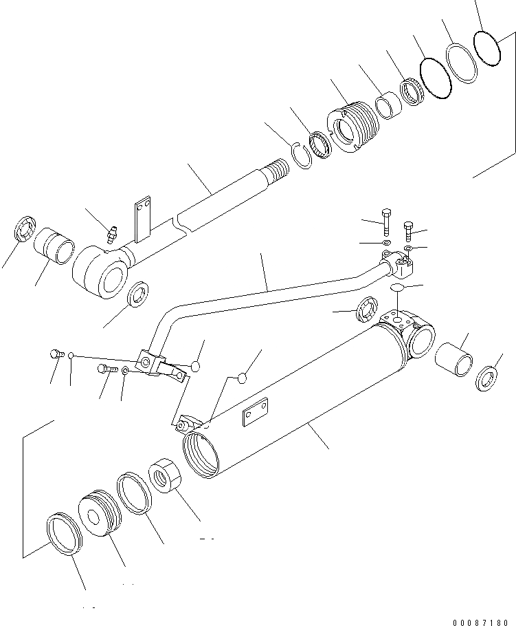 Схема запчастей Komatsu WA150-5 - ЦИЛИНДР КОВША(№79-) ОСНОВН. КОМПОНЕНТЫ И РЕМКОМПЛЕКТЫ