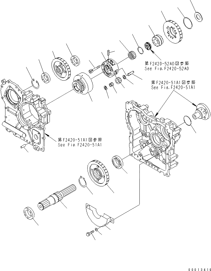 Схема запчастей Komatsu WA150-5-A - ПЕРЕДАЧА (/) (ПРИВОД) (ТАХОГРАФ) ТРАНСМИССИЯ