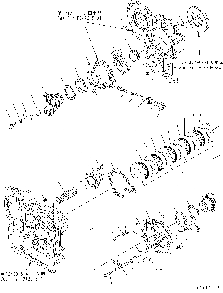 Схема запчастей Komatsu WA150-5-A - ПЕРЕДАЧА (/) (СОЕДИНЕНИЕ) (ТАХОГРАФ) ТРАНСМИССИЯ