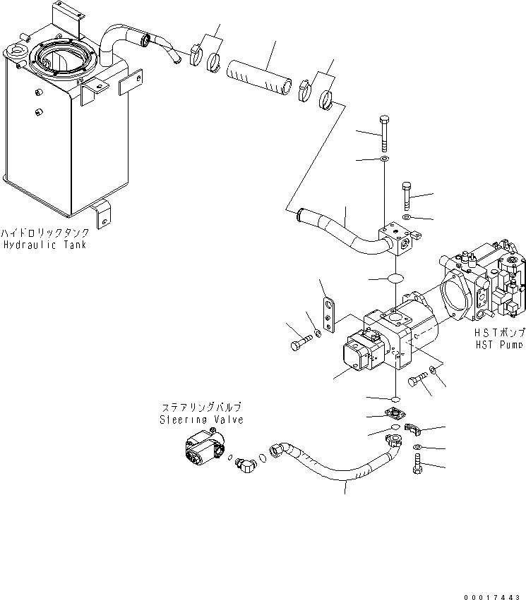 Схема запчастей Komatsu WA150-5-A - ГИДР. НАСОС. ГИДРАВЛИКА