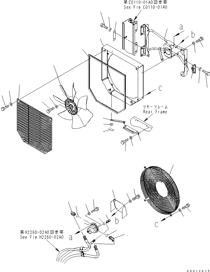 Схема запчастей Komatsu WA150-5-A - ПРИВОД ВЕНТИЛЯТОРА ГИДРАВЛИКА