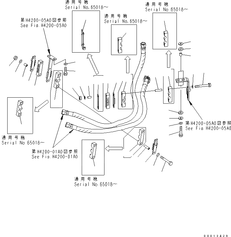 Схема запчастей Komatsu WA150-5-A - ГИДРОЛИНИЯ (P.P.C ТРУБЫ КРЕПЛЕНИЕ) (ДЛЯ СОЕДИНИТ. УСТР-ВО) ГИДРАВЛИКА