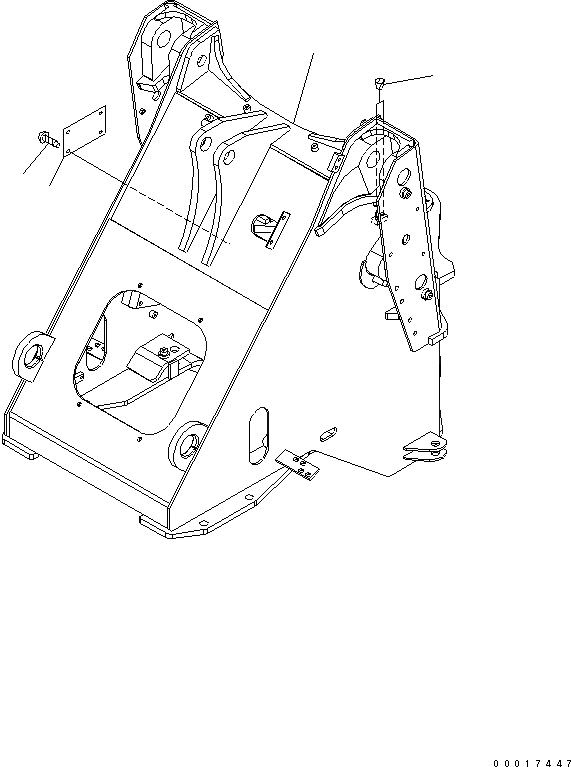 Схема запчастей Komatsu WA150-5-A - ПЕРЕДН. РАМА ОСНОВНАЯ РАМА И ЕЕ ЧАСТИ