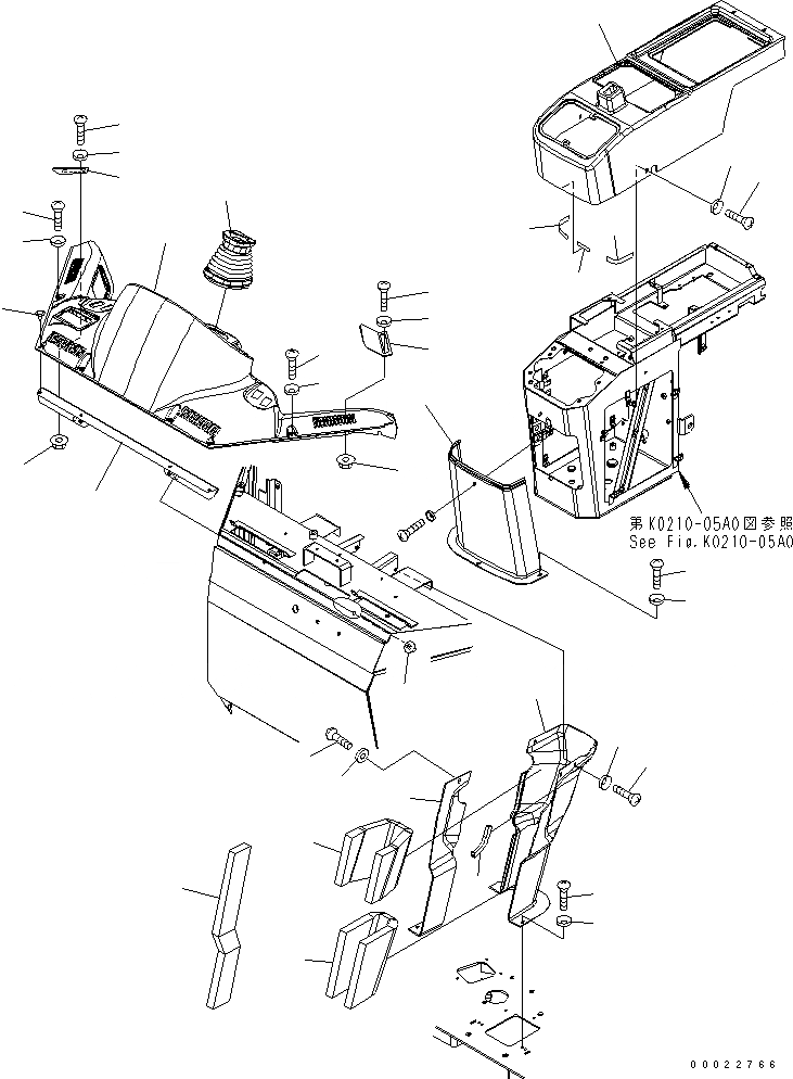 Схема запчастей Komatsu WA150-5-A - ПОЛ (COVER) (ДЛЯ КАБИНА ДЛЯ 2 ЧЕЛ.) КАБИНА ОПЕРАТОРА И СИСТЕМА УПРАВЛЕНИЯ