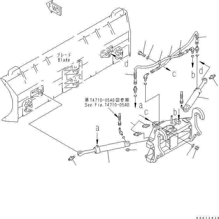 Схема запчастей Komatsu WA150-5-A - ОТВАЛ (ЦИЛИНДР НАКЛОНА ЛИНИЯ /) (P.A.P.) РАБОЧЕЕ ОБОРУДОВАНИЕ